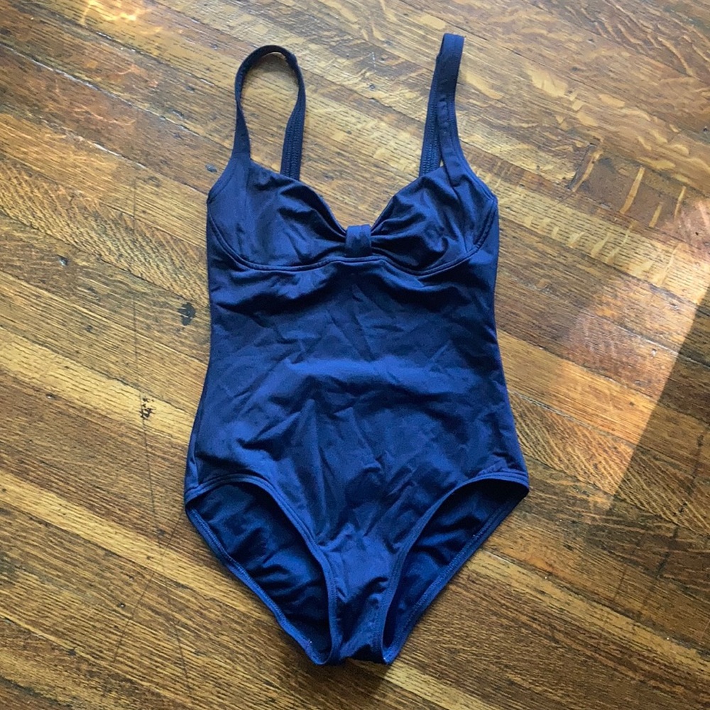 XS Kate Spade one piece, navy blue